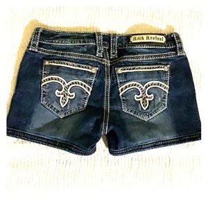 Rock Revival Denim Shorts Zebra Pocket